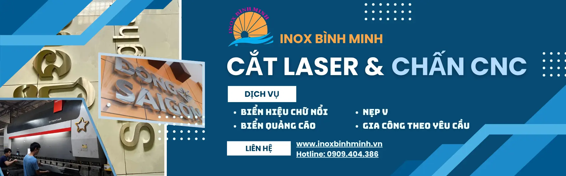 Gia Công Inox Tấm Bình Minh 34 Banner slider