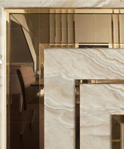 LEN CHÂN TƯỜNG INOX MÀU 11 nẹp chữ v dùng trang trí