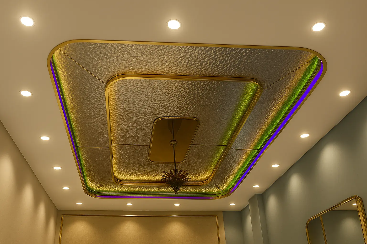 ỐP TRẦN NHÀ BẰNG INOX MÀU 8 Ốp trần nhà bằng inox màu - Thiết kế cao cấp & sang trọng
