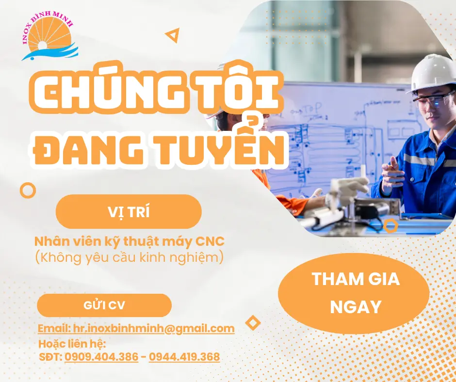 Tuyển dụng nhân viên kỹ thuật CNC