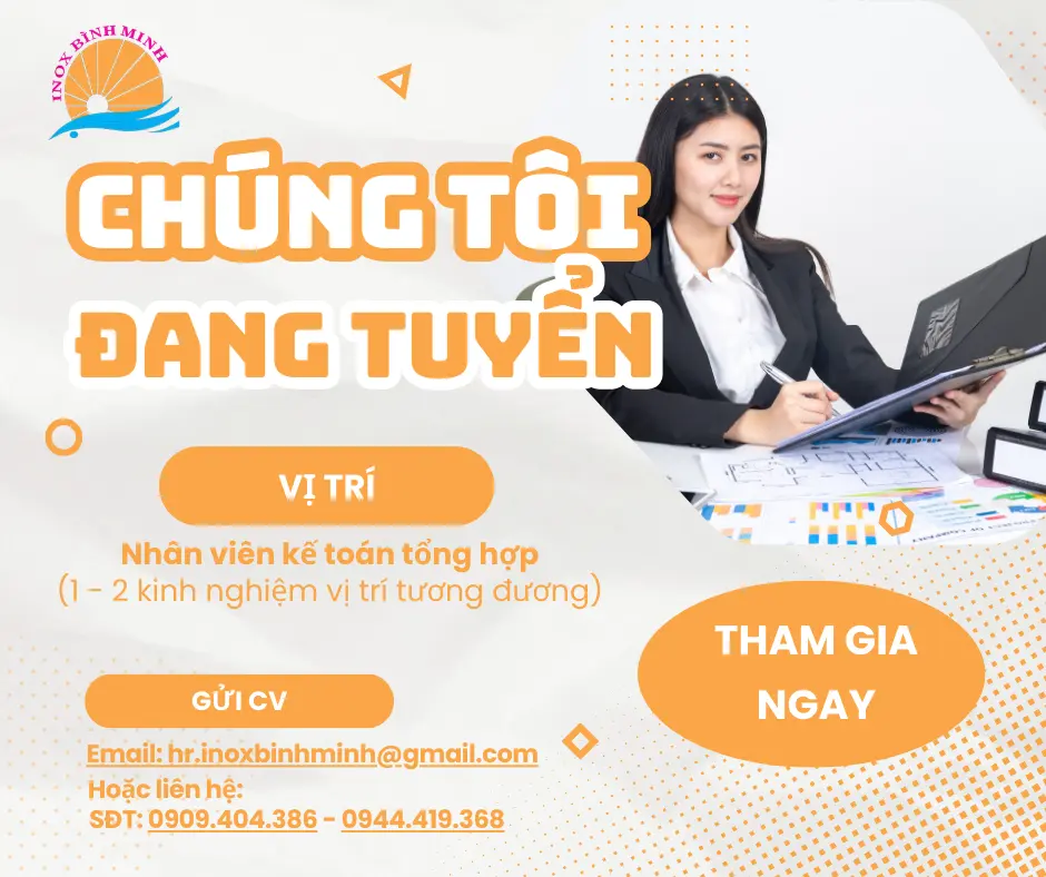 Tuyển dụng Nhân viên kế toán tổng hợp (Yêu cầu 1-2 kinh nghiệm ở vị trí tương đương)