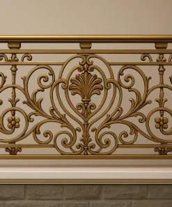 Lan can inox mạ đồng